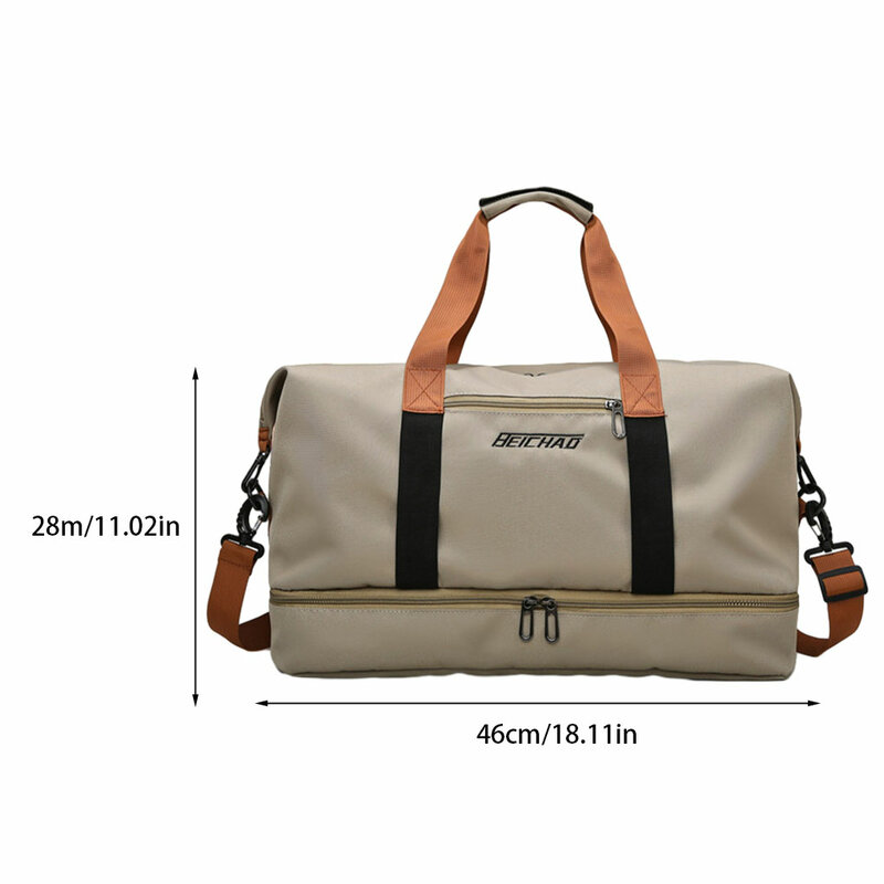 Oxford Cloth Travel Bag - Tear-resistant And Scratch-proof Comfortable Handles Large Capacity Khaki