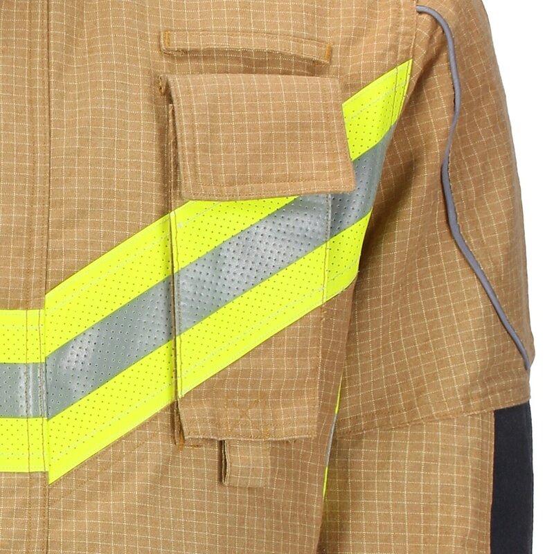 PBI-Manteau et pantalon de pompier, costume de pompier, couleur or