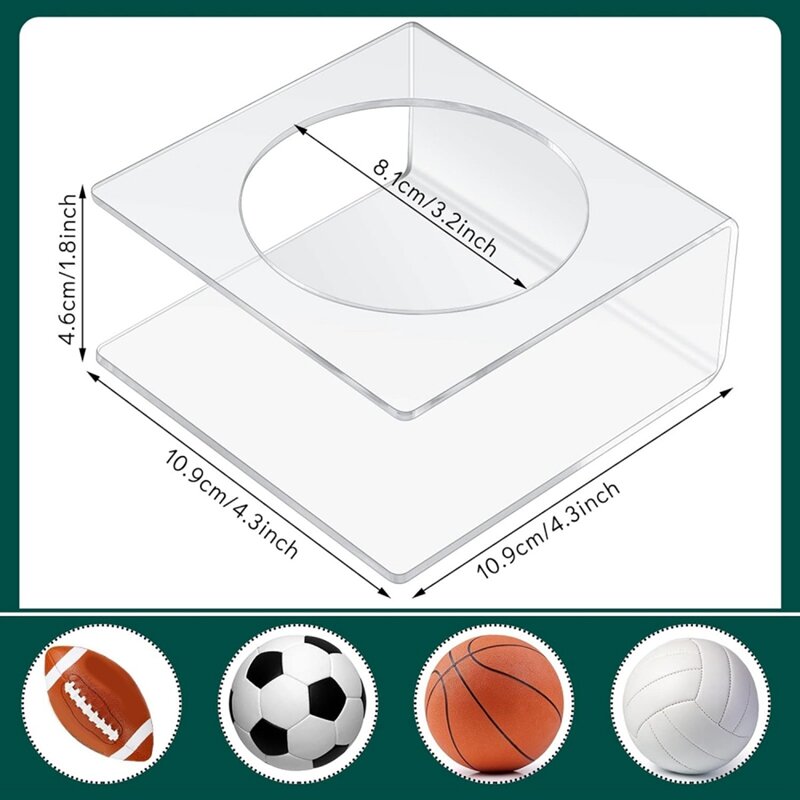 Présentoir Transparent en Acrylique pour Football, Support pour Basket-Ball