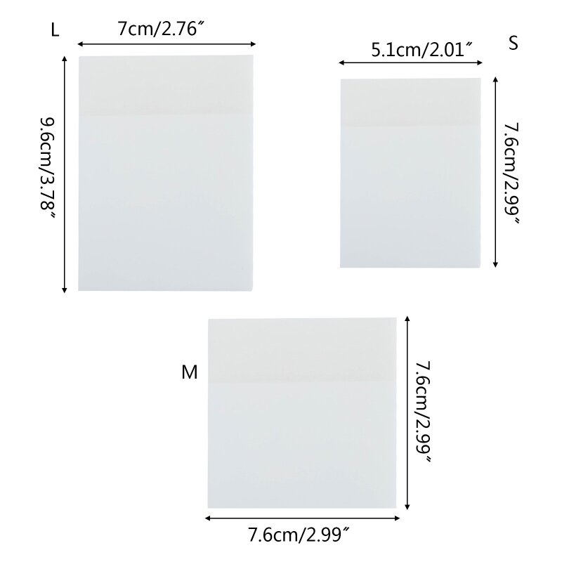Papéis de notas de bolso transparentes papéis de notas à prova d'água Mini bloco de notas Notas adesivas Material de escritório