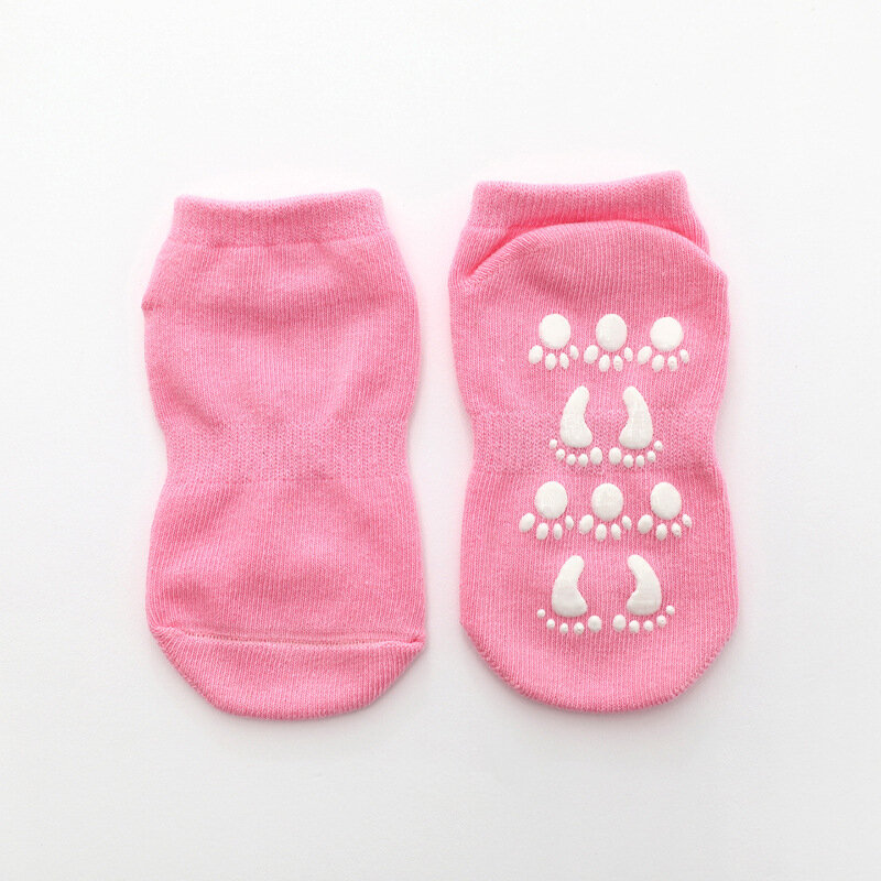 Calcetines antideslizantes transpirables para niño y niña, medias tobilleras de algodón de Color caramelo para el hogar, otoño, invierno, primavera y verano