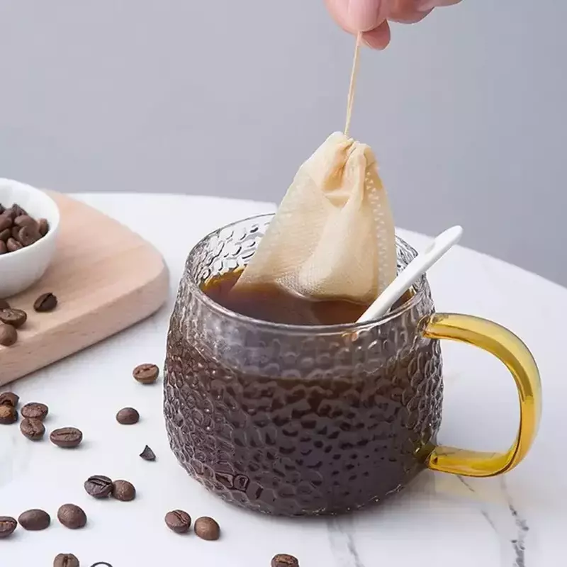 300/100 szt. Torebki herbaty materiałowe worki filtrujące z włókniny do zaparzaczy do herbaty przyprawowej ze sznurkiem leczniczym jednorazowe torebki herbaty puste torebki herbaty