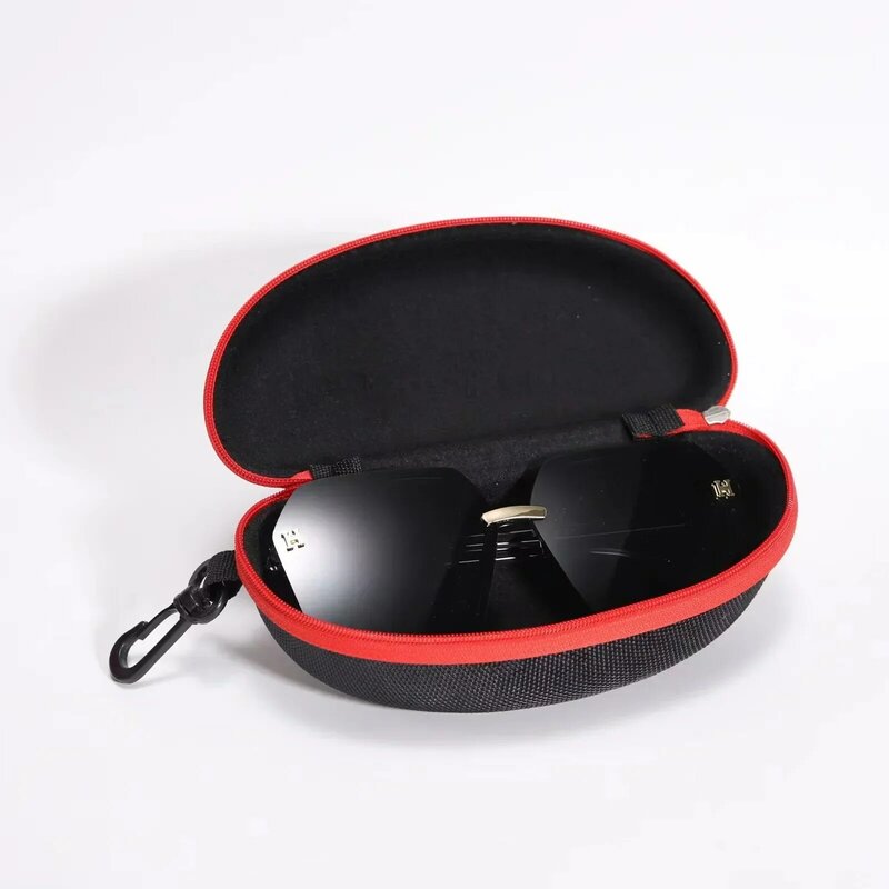 EVA kacamata hitam portabel, tas jinjing ritsleting keras kotak kacamata baca kantong bepergian aksesoris kacamata baru