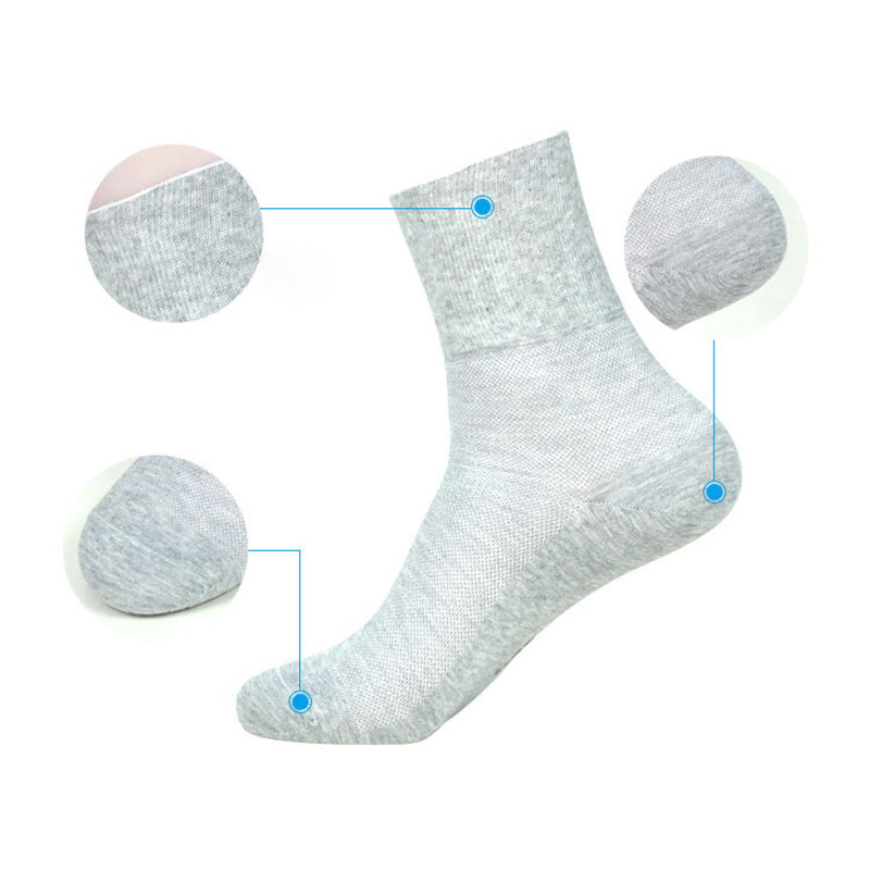 4 Pairs/Lot Summer Breathable Thin Diabetic Socks Non Binding Loose Top Diabetes Hypertensive Patient Swollen Feet Men and Women