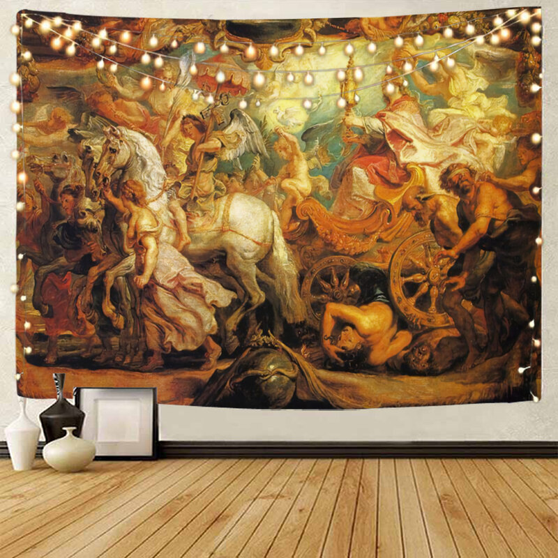 Europäisches altes Ölgemälde, mytho logische Hintergrund dekoration Wandteppich, Palast ölgemälde Hintergrund dekoration Wandteppich