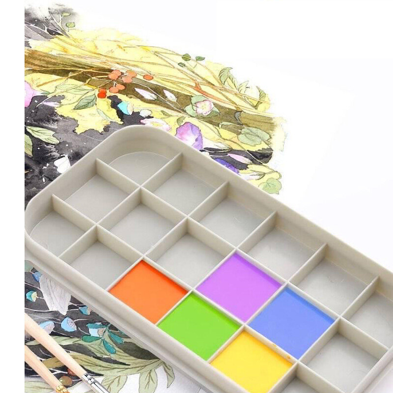 Boîte de rangement avec palette, outil de séchage pour aquarelle huile créative