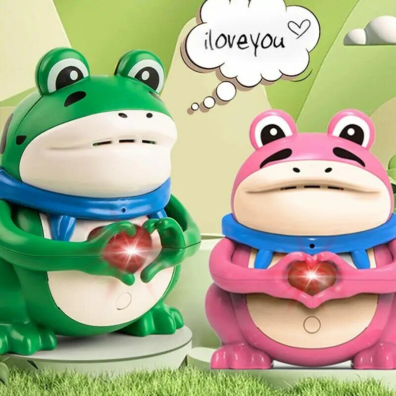 Light Up Electronic Frog Toy para Crianças, Rãs Pequenas, Te amo, Retenção de Voz, Gravação, Brinquedo Animal Interativo