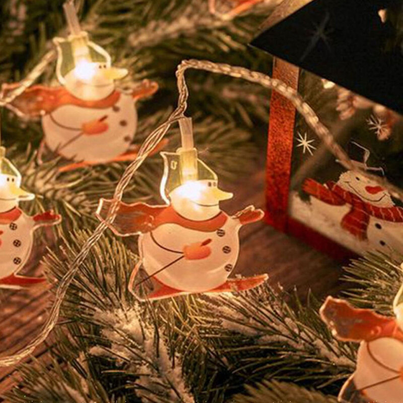 Guirxiété lumineuse d'arbre de Noël à piles, accessoires de mise en page de scène, décoration