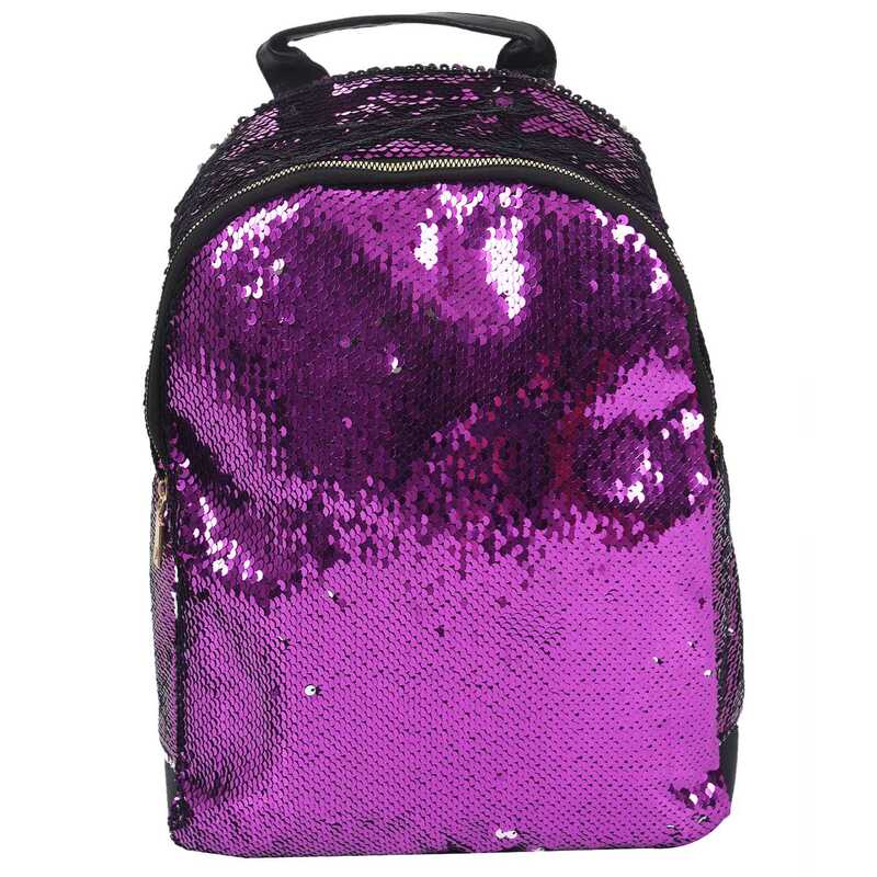 Women Sequins Backpack Teenage Girls Fashion Schoolbag Casual Travel Bling Rucksack Holographic
