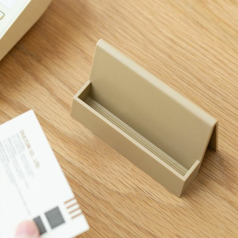 Non-slip Business Card Holder Simple Plastic Inclined Cards Display Box Durable Card Organizer Exhibition