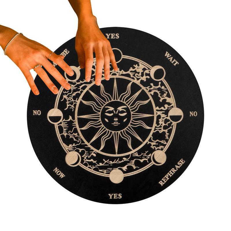 Pendulum Board Wood Divination Pendulum Board Array Crystal Energy Plates Cup Mat Ornaments Household Supplies Accessories