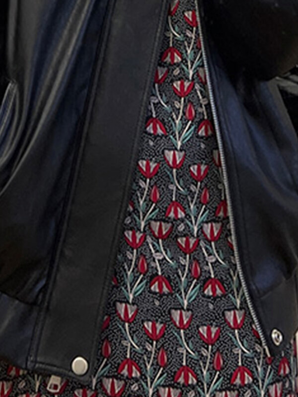 Lautaro 여성용 봄 의류, 오버사이즈 블랙 소프트 방수 인조 가죽 재킷, 지퍼 빈티지 캐주얼 루즈 패션, 가을