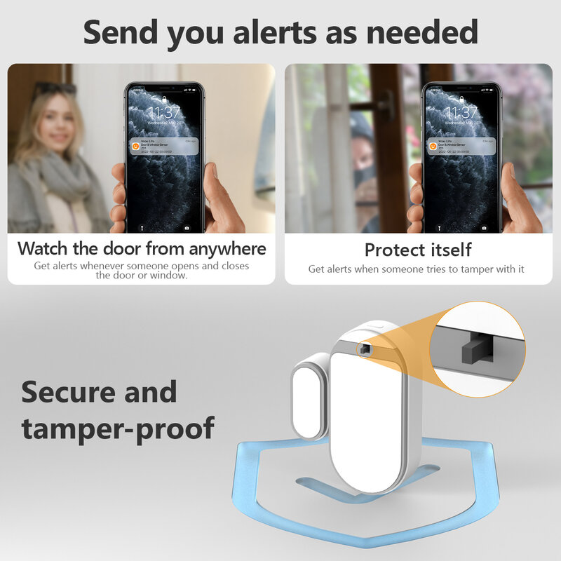 IMOU-Sensor inteligente de porta e janela Zigbee, detectores abertos e fechados, controle de aplicativos, alarme de segurança, inviolável, espera de 2 anos