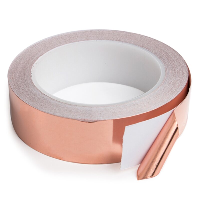YX 10M Single-sided Conductive Copper Foil Tape Mask Electromagnetic Shield Eliminate EMIAnti-static Repair Adhesive Tape