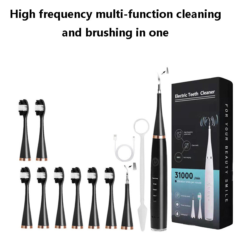 Electric Sonic Tooth Stains Remover Whitening Dental Calculus Scaler Plaque Coffee Tartar Removal Toothbrush Teeth Cleaner