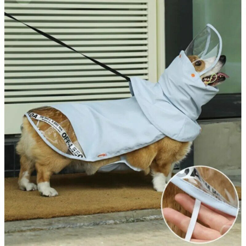 เสื้อกันฝนสุนัขขนาดเล็กกรรไกรตัดเล็บสุนัขขนาดกลางกันน้ำได้กระเป๋าถุงหน้าท้องใส่สัตว์เลี้ยง