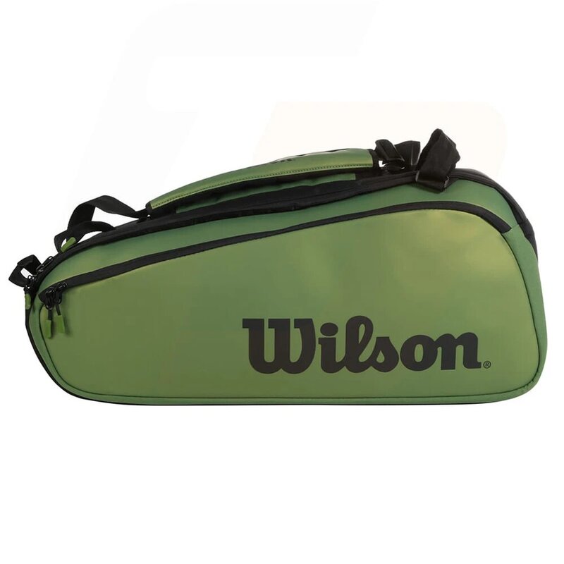 ويلسون-سوبر تور V8 حقيبة تنس بمساحة كبيرة ، معدات مضرب احترافية ، مضرب أخضر ، 9 عبوات ، WR8016701001