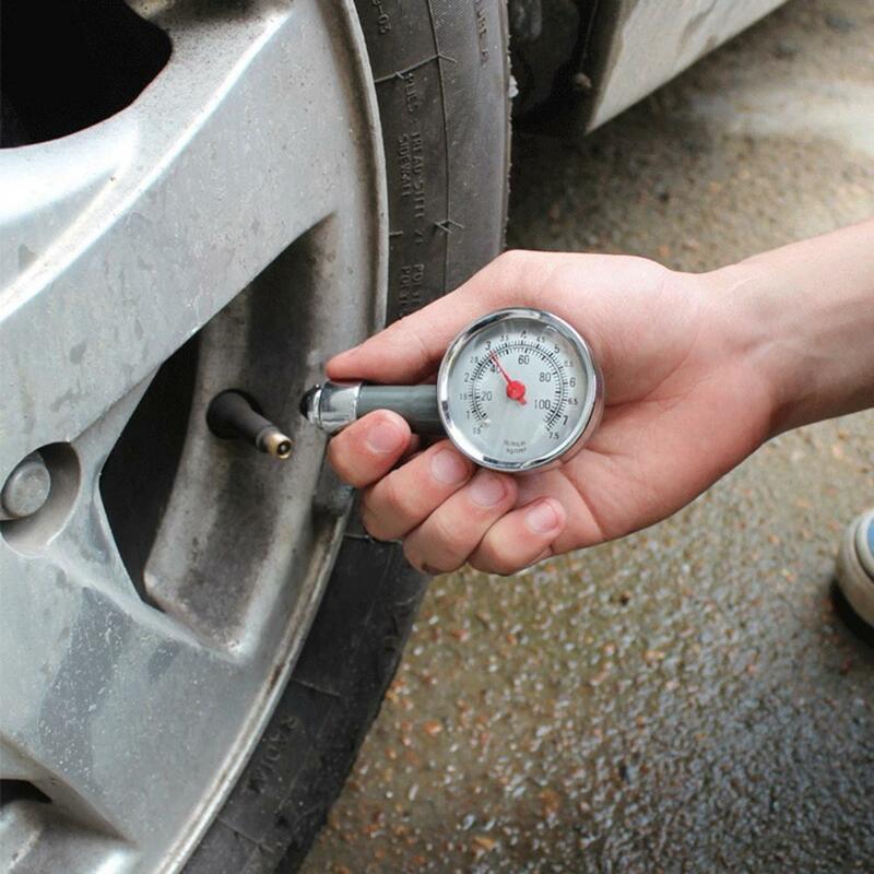 Pengukur tekanan ban mobil, pengukur tekanan ban mobil mekanik mudah dibaca, akurat untuk mobil