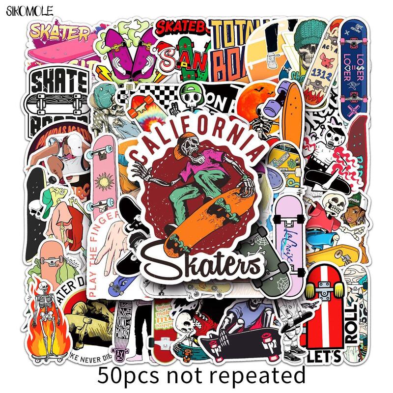 10/30/50PCS Cartoon Skateboarding Stickers Aesthetic Kids DIY Toys Skateboard Laptop Motorcycle Phone Graffiti Decals Sticker F5