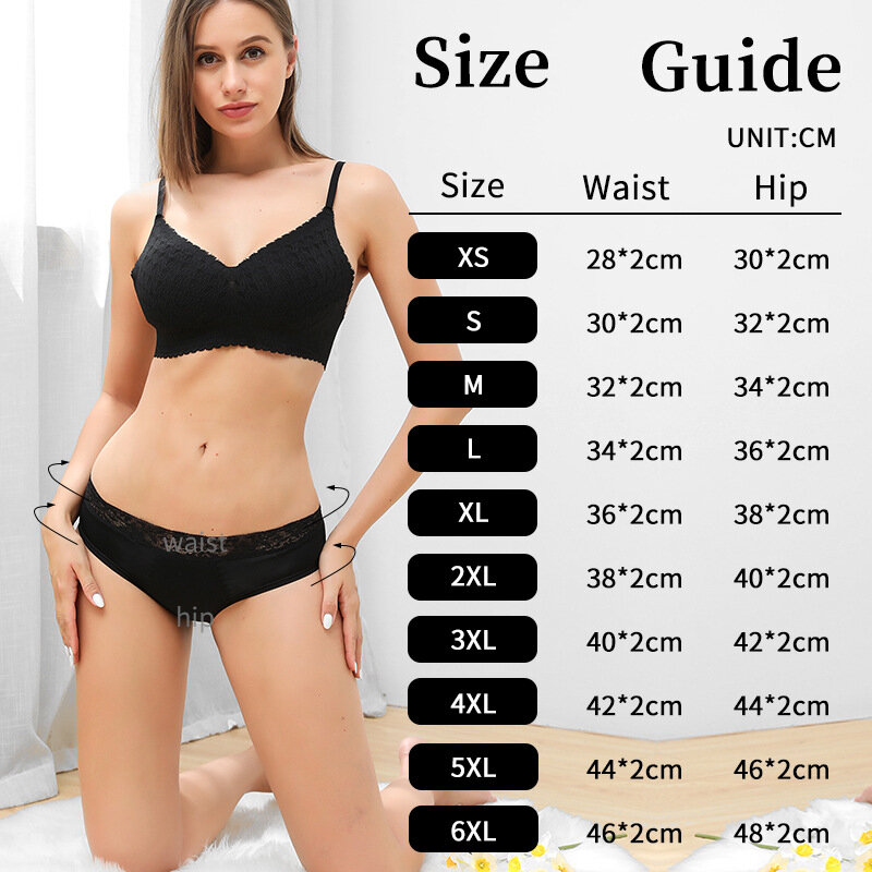 New Women's Lace Panties No-wear Sanitary Napkin Physiological Panties Front and Back Four-layer Leak-proof Menstrual Panties