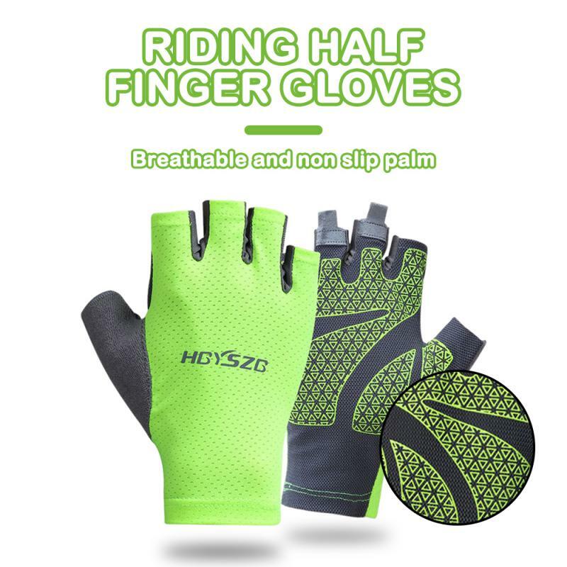 Outdoor Camping Motorcycle Gym Fitness Gloves Non-Slip Unisex Gloves Shockproof Fingerless Gloves Cycling Equipment Summer