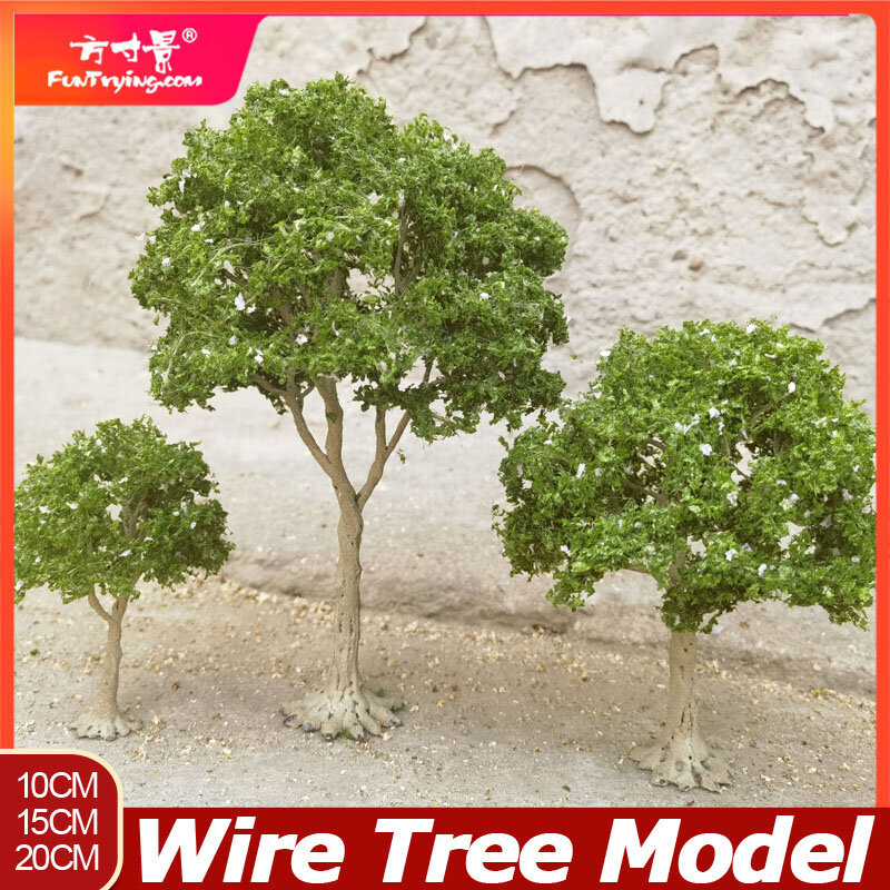 Simulation Wire Cherry Green Tree Model Doll House Mdoel Material Landscape City Garden Decoration Scenery Diorama Train Layout