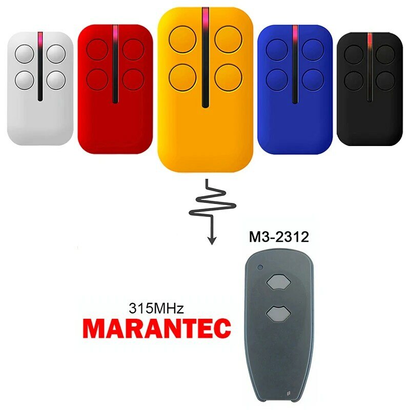 MARANTEC M3-2312 รีโมทคอนโทรลโรงรถ 315MHz รีโมทคอนโทรลที่เปิดประตู