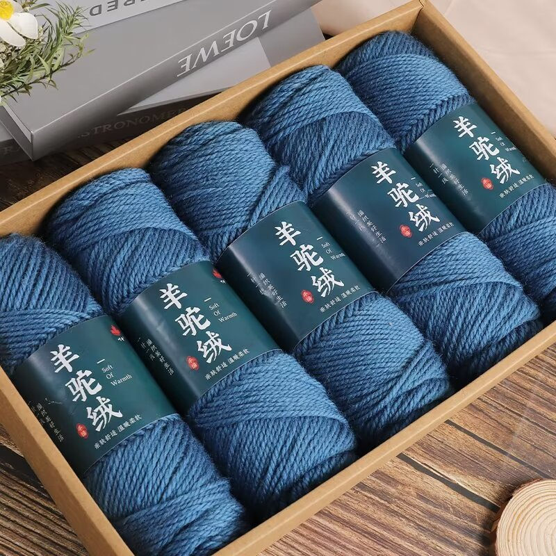 5 rolls/500g 5 rolls/500g Handwoven alpaca wool yarn, thick wool rod, needle thread, jacket, sweater, knitting scarf thread