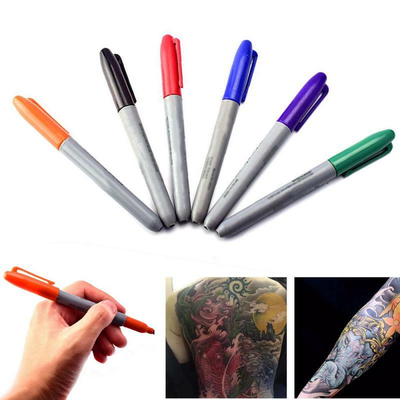 Kolorowy długopis transferowy do tatuażu nietoksyczny kolorowy tatuaż brwi Marker wodoodporne akcesoria zaopatrzenie