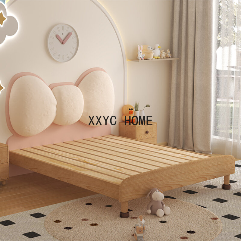 Solid Wood Luxury Children Beds Modern House Loft Floor Princess Children Beds Toddler with Drawers Lit Enfant Furniture SR50CB