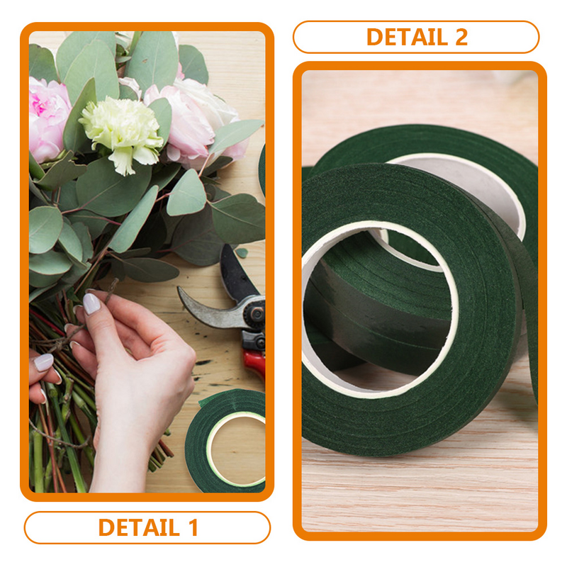 5 Rolls of Multi-use Para Mesa De Florist Stem Tape Floral Supplies Crafts Tape