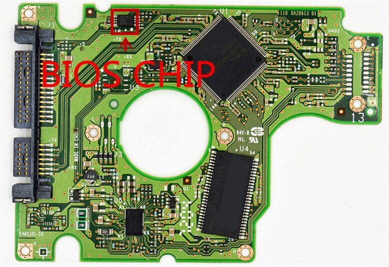 Hitachi HDD PCB 220 0A28613 01 , 110 0A28613 01 / IC: 0A50489 0A28644 /  0A52026 HTS541680J9SA00,HTS541612J9SA00