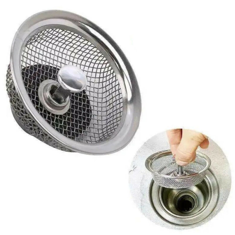 Bouchon de filtre à eau d'évier en acier inoxydable, accessoires d'évier de cuisine