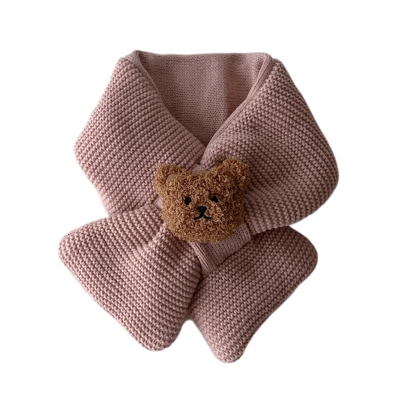 Bufanda de oso bonita, funda para el cuello gruesa y suave, bufanda para niños, pañuelo para el cuello (para 0-3 años)