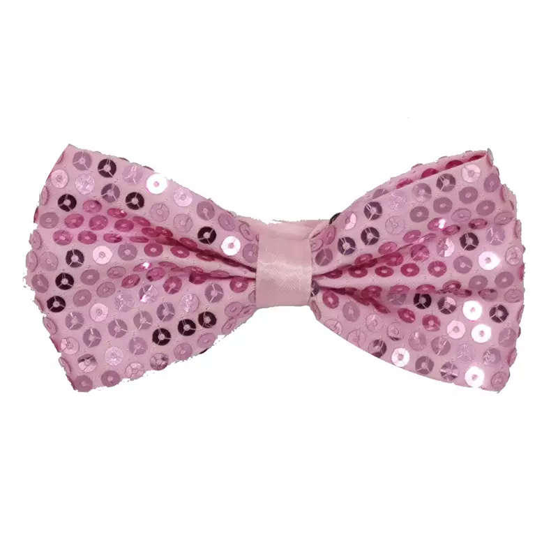 Sequin Bead Necktie Bow Solid Color Tie Reflective Patch Bowtie Stage Performance Magic Performance Party Clothing Accessories