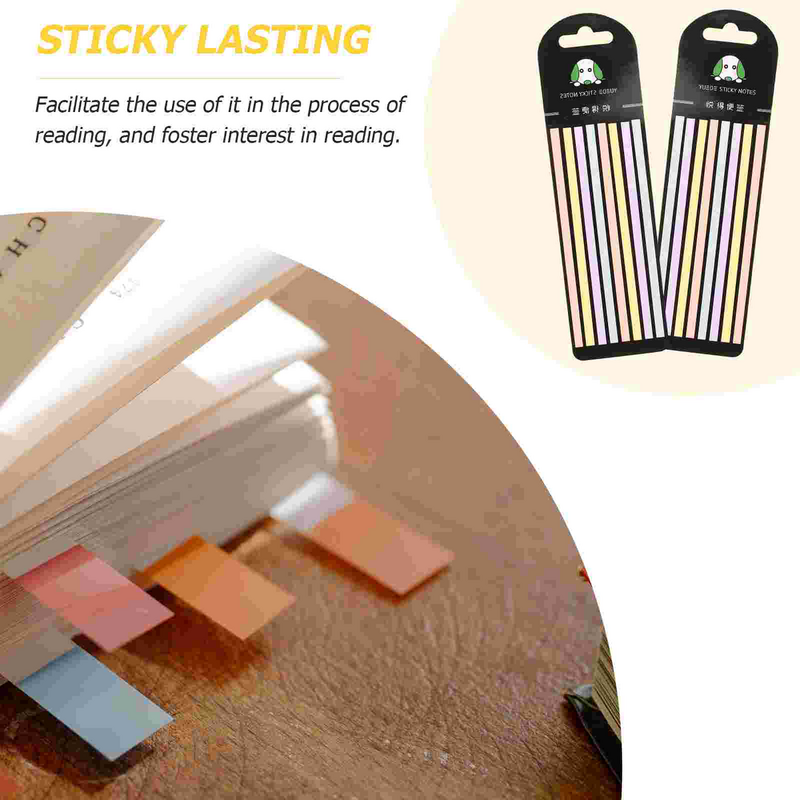 2 tas dipandu membaca Strip baik bookmark Notebook tab warna-warni membaca bookmark membaca Strip