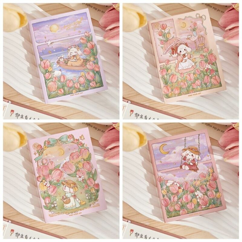 Agenda Organizer A7 Mini Notebook Romantic Rabbit Series Scrapbooking Pocket Notepad Memo Diary Planner ispessimento studente