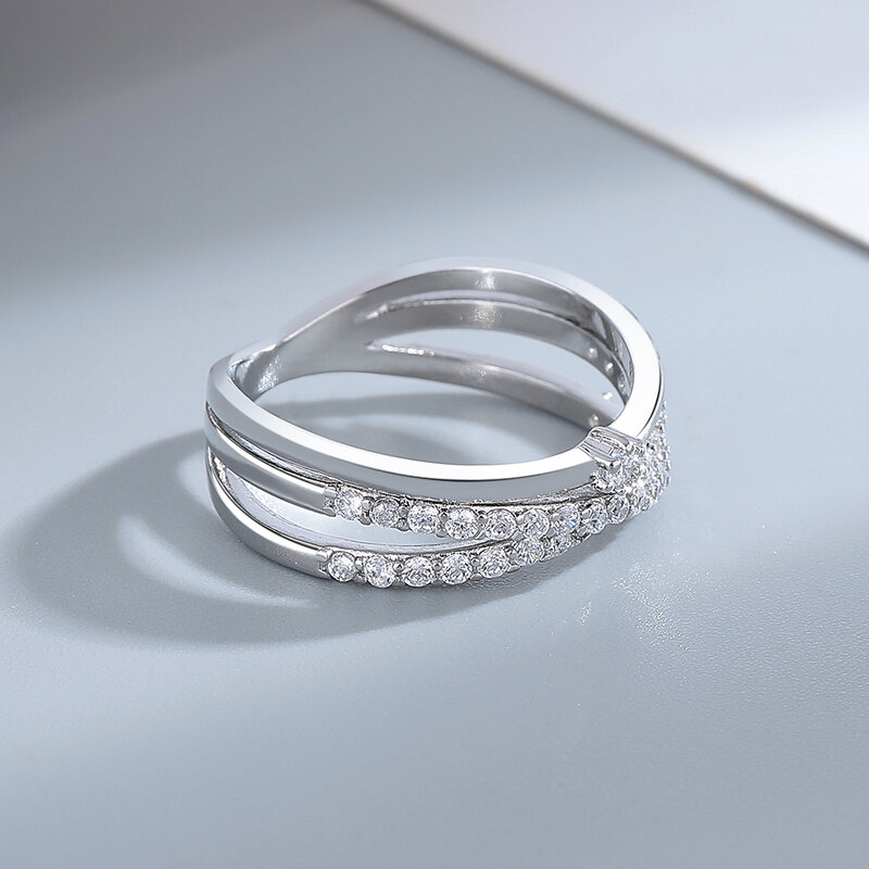 Anel de pedra preciosa cz transparente para mulheres, prata esterlina 925, estilo simples, joias manuais, anéis de noivado