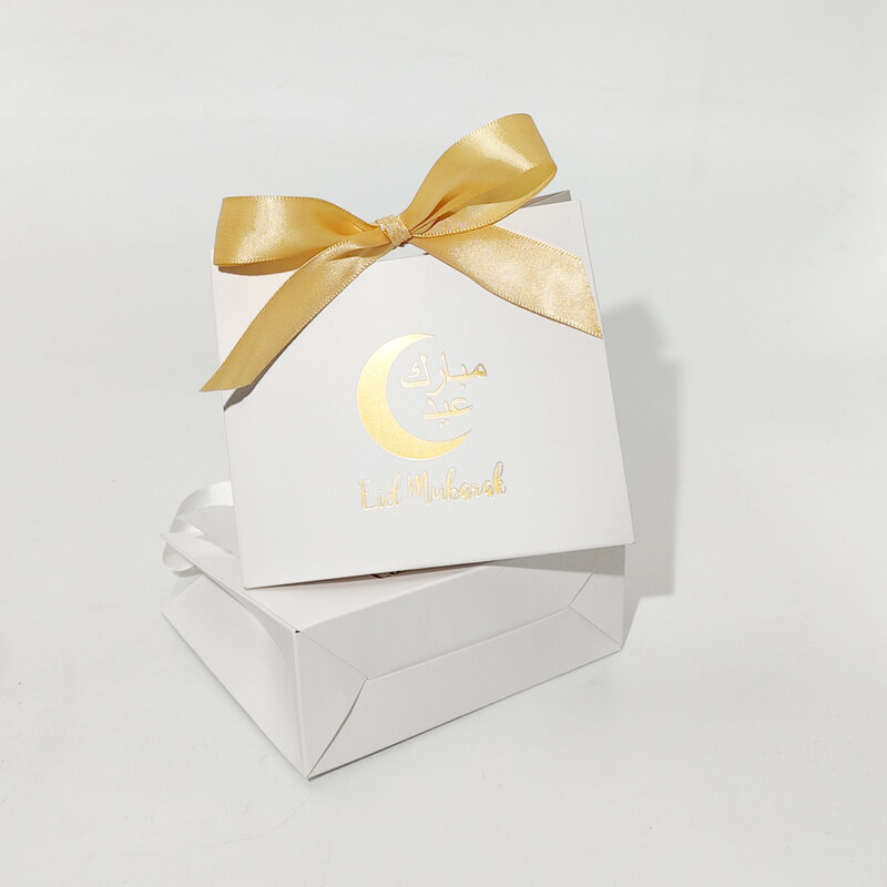 Cajas de recuerdo de Ramadán Eid Mubarak, caja de dulces, recuerdos de fiesta Eid Mubarak, Goodie Chocolates, cajas de galletas