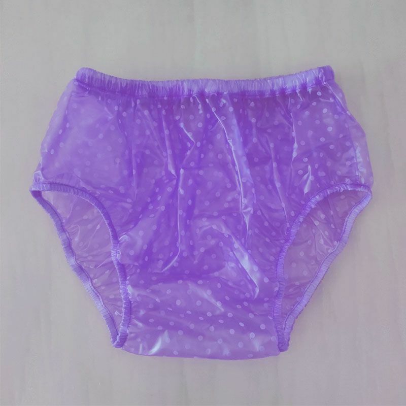 Couche-culotte réutilisable en PVC pour adulte, couche-culotte transparente, imperméable, en plastique souple