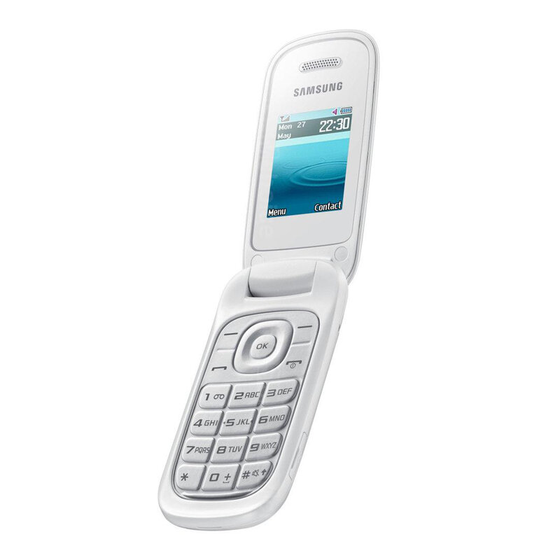 Original Unlocked Samsung E1273 2G Mobile Phone Dual SIM Card 1.77'' FM Radio 800mAh GSM 900 / 1800 CellPhone
