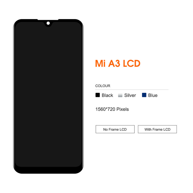 AMOLED Xiaomi Mi A3 CC9e LCD 디스플레이 터치 스크린 디지타이저 어셈블리 교체, Xiaomi M1906F9SH M1906F9SI LCD 디스플레이