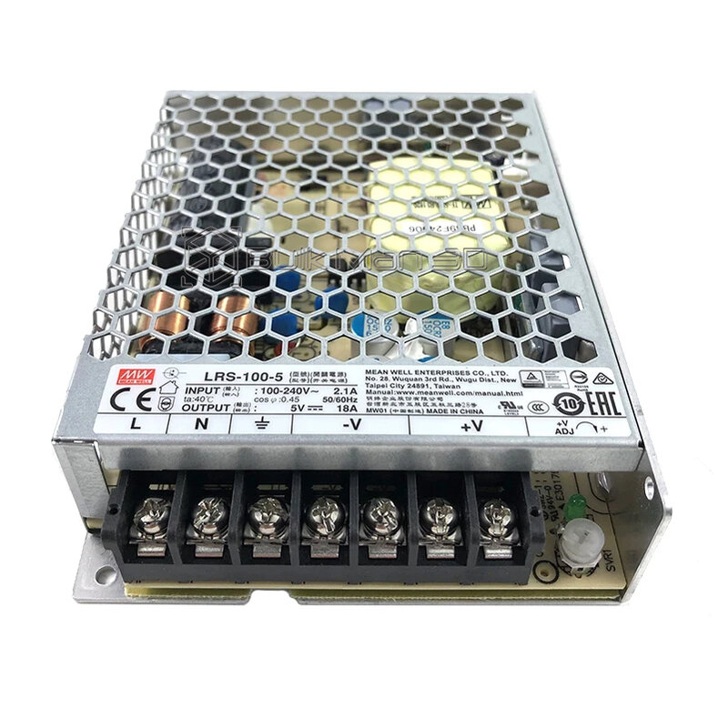 Meanwell LRS100 Switching Power Supply 100W Single Output DC 3.3V 5V 12V 15V 24V 36V 48V Mean Well MW LRS-100