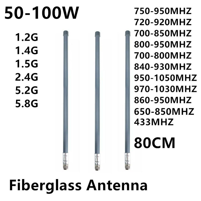 Fiberglass antenna 50-100W CUSTOM RF 750-950mhz 720-920MHZ 970-1030mhz 700-800MHZ N 80CM 860-950mhz 950-1050MHZ anti uav drone