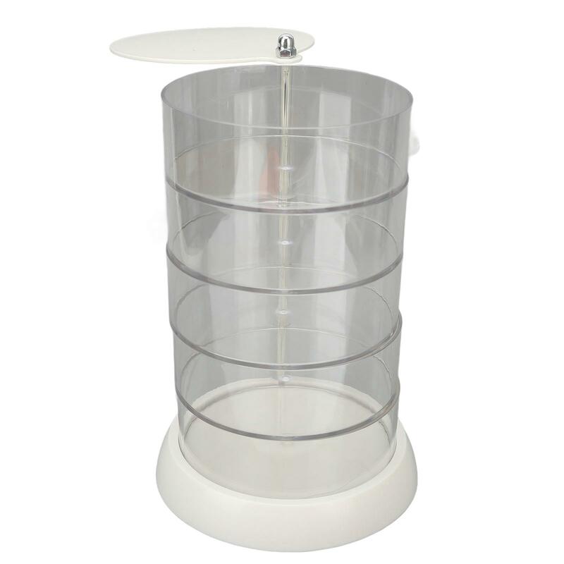 Minimalism Style 5-Layer For cosmetic for jewelry Storage Box with 360° Rotating Design