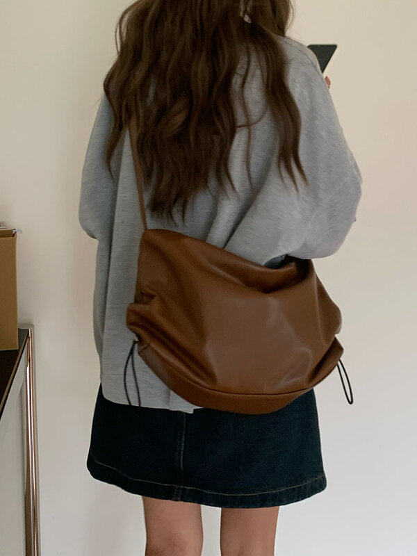 CGCBAG модная дизайнерская роскошная сумка через плечо для женщин, Высококачественная мягкая кожаная сумка-тоут, простая однотонная сумка-мессенджер в эстетике