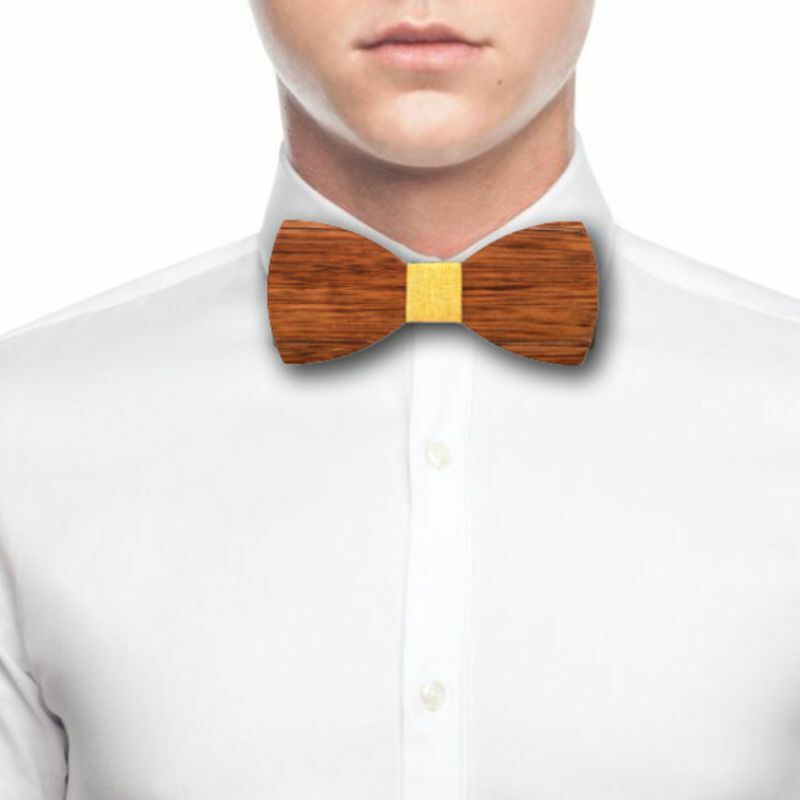 Y166 بدلة رجالية بسيطة ربطة عنق خشبية لحفلات الزفاف العريس ملابس رسمية ربطة عنق الأعمال