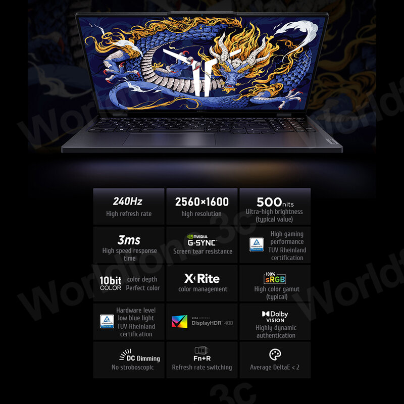 레노버 리전 2024 E-스포츠 게이밍 노트북, 14 번째 인텔 코어 i9-14900HX, RTX4060, 2.5K, 240Hz, 16 인치 게임 노트북 PC, Y9000P