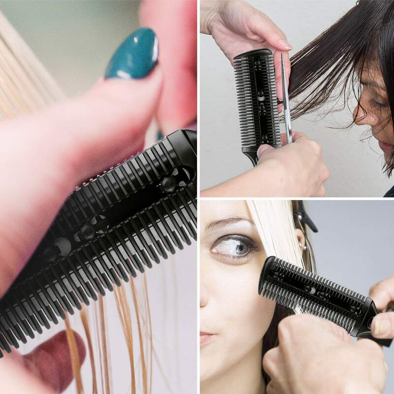 Pettine per tagliare i capelli spazzole per capelli con lame di rasoio tagliacapelli strumento per sfoltire il taglio accessorio per taglierina da barbiere per lo Styling professionale