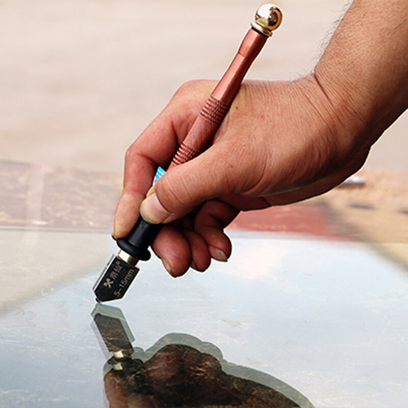 Diamante cortador de vidro manual cortador de telha afiada rolo para a telha cerâmica espelho telhas de corte cortador de garrafa de vidro ferramentas de construção